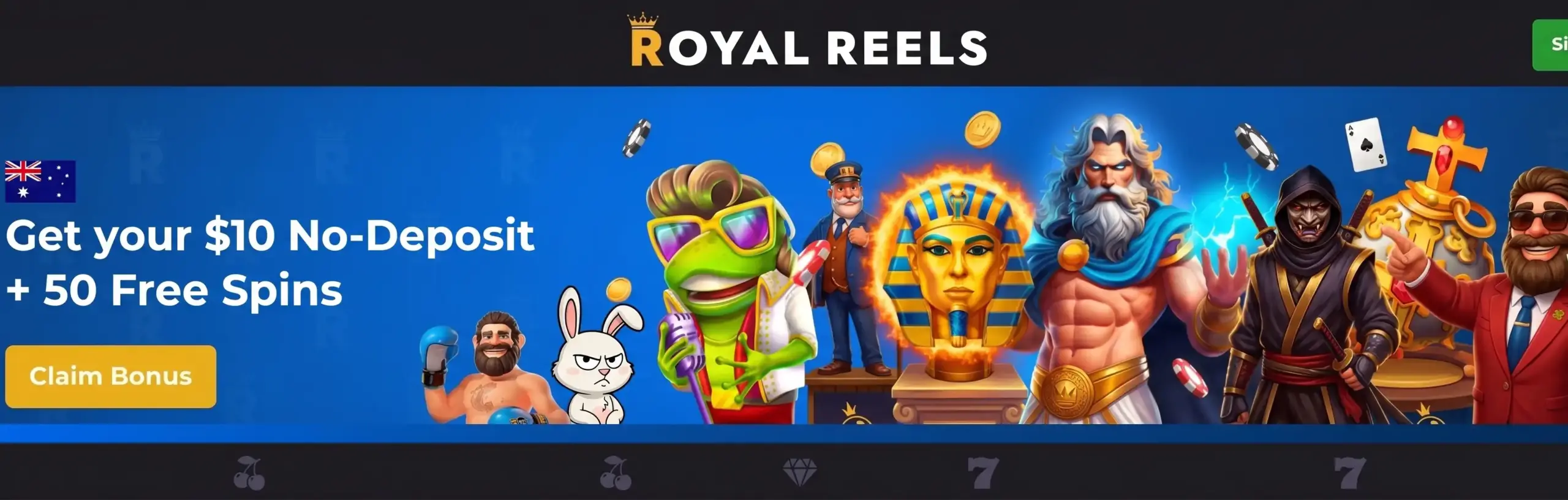 Royal Reels Casino – $10 No-Deposit + 50 Free Spins